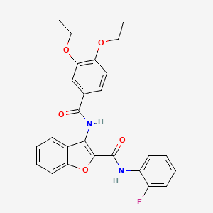 3-(3,4-diethoxybenzamido)-N-(2-fluorophenyl)benzofuran-2-carboxamide