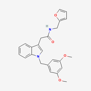 molecular formula C24H24N2O4 B2680344 2-(1-(3,5-dimethoxybenzyl)-1H-indol-3-yl)-N-(furan-2-ylmethyl)acetamide CAS No. 921898-57-9