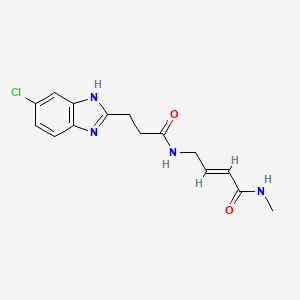 (E)-4-(3-(5-chloro-1H-benzo[d]imidazol-2-yl)propanamido)-N-methylbut-2-enamide