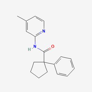 N-(4-methylpyridin-2-yl)-1-phenylcyclopentane-1-carboxamide