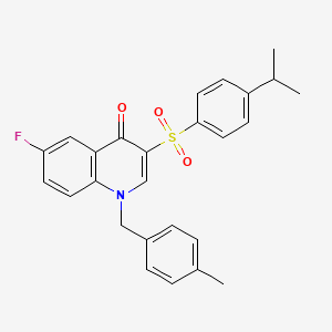 6-fluoro-3-((4-isopropylphenyl)sulfonyl)-1-(4-methylbenzyl)quinolin-4(1H)-one