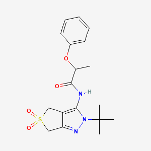 N-(2-(tert-butyl)-5,5-dioxido-4,6-dihydro-2H-thieno[3,4-c]pyrazol-3-yl)-2-phenoxypropanamide
