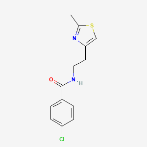 4-chloro-N-[2-(2-methyl-1,3-thiazol-4-yl)ethyl]benzamide