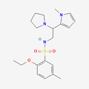 2-ethoxy-5-methyl-N-(2-(1-methyl-1H-pyrrol-2-yl)-2-(pyrrolidin-1-yl)ethyl)benzenesulfonamide