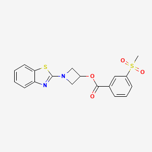 1-(Benzo[d]thiazol-2-yl)azetidin-3-yl 3-(methylsulfonyl)benzoate