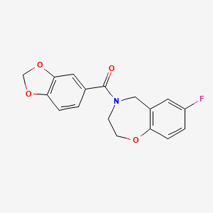 benzo[d][1,3]dioxol-5-yl(7-fluoro-2,3-dihydrobenzo[f][1,4]oxazepin-4(5H)-yl)methanone