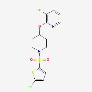3-Bromo-2-((1-((5-chlorothiophen-2-yl)sulfonyl)piperidin-4-yl)oxy)pyridine