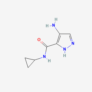 molecular formula C7H10N4O B2680416 4-amino-N-cyclopropyl-1H-pyrazole-5-carboxamide CAS No. 1341467-42-2