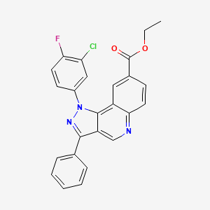 ethyl 1-(3-chloro-4-fluorophenyl)-3-phenyl-1H-pyrazolo[4,3-c]quinoline-8-carboxylate