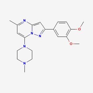 2-(3,4-Dimethoxyphenyl)-5-methyl-7-(4-methylpiperazin-1-yl)pyrazolo[1,5-a]pyrimidine