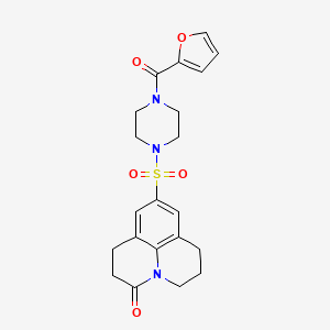 9-((4-(furan-2-carbonyl)piperazin-1-yl)sulfonyl)-1,2,6,7-tetrahydropyrido[3,2,1-ij]quinolin-3(5H)-one