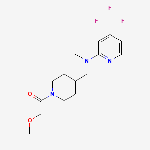 2-Methoxy-1-[4-[[methyl-[4-(trifluoromethyl)pyridin-2-yl]amino]methyl]piperidin-1-yl]ethanone