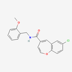 molecular formula C19H16ClNO3 B2680465 7-chloro-N-(2-methoxybenzyl)-1-benzoxepine-4-carboxamide CAS No. 950285-02-6