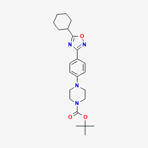 Tert-butyl 4-[4-(5-cyclohexyl-1,2,4-oxadiazol-3-yl)phenyl]piperazine-1-carboxylate