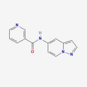 molecular formula C13H10N4O B2680484 N-(pyrazolo[1,5-a]pyridin-5-yl)nicotinamide CAS No. 2034257-90-2