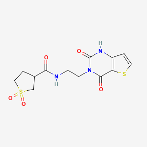 N-(2-(2,4-dioxo-1,2-dihydrothieno[3,2-d]pyrimidin-3(4H)-yl)ethyl)tetrahydrothiophene-3-carboxamide 1,1-dioxide