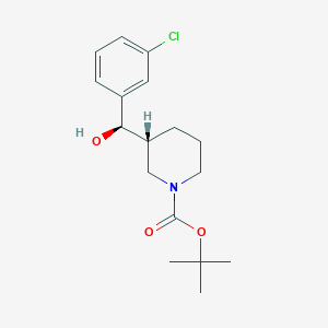 1-Piperidinecarboxylic acid, 3-[(R)-(3-chlorophenyl)hydroxymethyl]-, 1,1-dimethylethyl ester, (3R)-