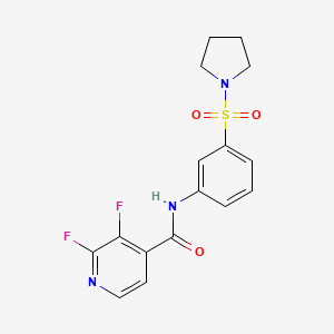 2,3-Difluoro-N-(3-pyrrolidin-1-ylsulfonylphenyl)pyridine-4-carboxamide