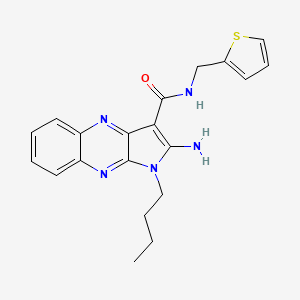 2-amino-1-butyl-N-(thiophen-2-ylmethyl)pyrrolo[3,2-b]quinoxaline-3-carboxamide
