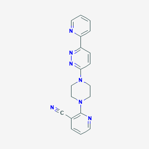 2-[4-(6-Pyridin-2-ylpyridazin-3-yl)piperazin-1-yl]pyridine-3-carbonitrile
