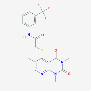 N-(3-(trifluoromethyl)phenyl)-2-((1,3,6-trimethyl-2,4-dioxo-1,2,3,4-tetrahydropyrido[2,3-d]pyrimidin-5-yl)thio)acetamide