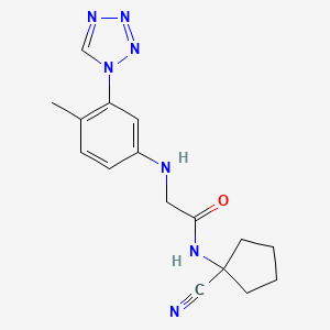 N-(1-cyanocyclopentyl)-2-{[4-methyl-3-(1H-1,2,3,4-tetrazol-1-yl)phenyl]amino}acetamide