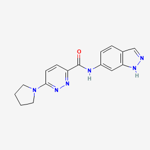 N-(1H-indazol-6-yl)-6-(pyrrolidin-1-yl)pyridazine-3-carboxamide
