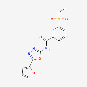 3-ethylsulfonyl-N-[5-(furan-2-yl)-1,3,4-oxadiazol-2-yl]benzamide