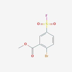 molecular formula C8H6BrFO4S B2680555 Methyl 2-bromo-5-fluorosulfonylbenzoate CAS No. 2137795-70-9