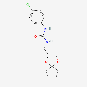 1-(1,4-Dioxaspiro[4.4]nonan-2-ylmethyl)-3-(4-chlorophenyl)urea