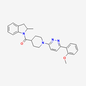 (1-(6-(2-Methoxyphenyl)pyridazin-3-yl)piperidin-4-yl)(2-methylindolin-1-yl)methanone