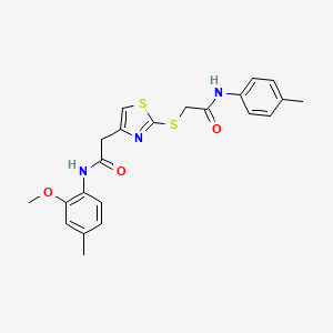 N-(2-methoxy-4-methylphenyl)-2-(2-((2-oxo-2-(p-tolylamino)ethyl)thio)thiazol-4-yl)acetamide