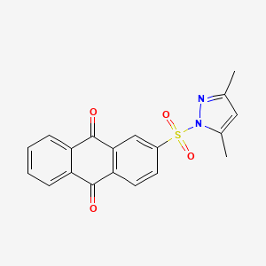2-((3,5-dimethyl-1H-pyrazol-1-yl)sulfonyl)anthracene-9,10-dione