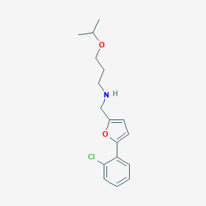 molecular formula C17H22ClNO2 B268060 N-{[5-(2-chlorophenyl)-2-furyl]methyl}-N-(3-isopropoxypropyl)amine 