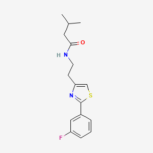 N-[2-[2-(3-fluorophenyl)-1,3-thiazol-4-yl]ethyl]-3-methylbutanamide