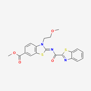 (Z)-methyl 2-((benzo[d]thiazole-2-carbonyl)imino)-3-(2-methoxyethyl)-2,3-dihydrobenzo[d]thiazole-6-carboxylate