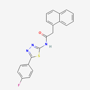 N-[5-(4-fluorophenyl)-1,3,4-thiadiazol-2-yl]-2-naphthalen-1-ylacetamide