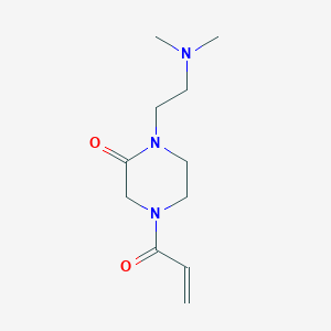 molecular formula C11H19N3O2 B2680629 1-[2-(Dimethylamino)ethyl]-4-prop-2-enoylpiperazin-2-one CAS No. 2361657-95-4