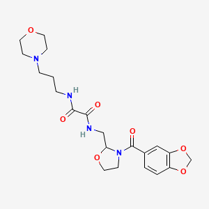 N1-((3-(benzo[d][1,3]dioxole-5-carbonyl)oxazolidin-2-yl)methyl)-N2-(3-morpholinopropyl)oxalamide