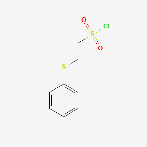 molecular formula C8H9ClO2S2 B2680637 2-(Phenylsulfanyl)ethane-1-sulfonyl chloride CAS No. 83594-06-3