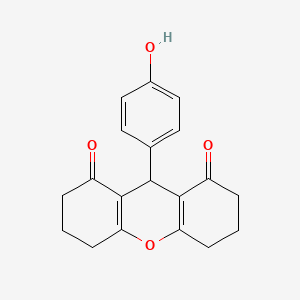 molecular formula C19H18O4 B2680646 9-(4-hydroxyphenyl)-3,4,5,6,7,9-hexahydro-1H-xanthene-1,8(2H)-dione CAS No. 144036-28-2