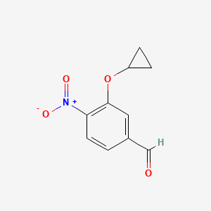 molecular formula C10H9NO4 B2680648 3-Cyclopropoxy-4-nitrobenzaldehyde CAS No. 1243316-30-4