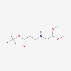 molecular formula C11H23NO4 B2680649 tert-Butyl 3-[(2,2-dimethoxyethyl)amino]propanoate CAS No. 1221342-68-2