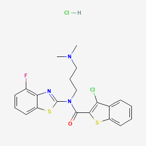 3-chloro-N-(3-(dimethylamino)propyl)-N-(4-fluorobenzo[d]thiazol-2-yl)benzo[b]thiophene-2-carboxamide hydrochloride