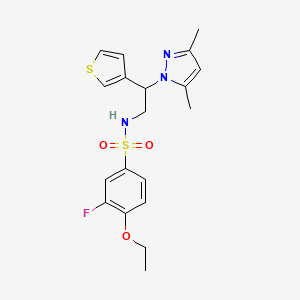 N-(2-(3,5-dimethyl-1H-pyrazol-1-yl)-2-(thiophen-3-yl)ethyl)-4-ethoxy-3-fluorobenzenesulfonamide