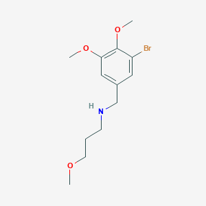 molecular formula C13H20BrNO3 B268066 N-(3-bromo-4,5-dimethoxybenzyl)-N-(3-methoxypropyl)amine 