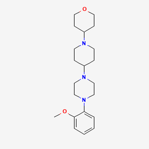 molecular formula C21H33N3O2 B2680678 1-(2-methoxyphenyl)-4-(1-(tetrahydro-2H-pyran-4-yl)piperidin-4-yl)piperazine CAS No. 2034243-73-5