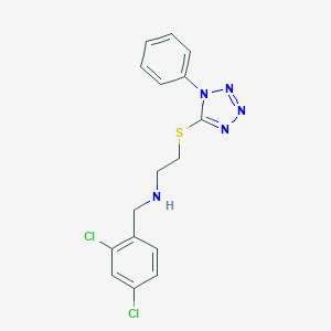 molecular formula C16H15Cl2N5S B268068 N-(2,4-dichlorobenzyl)-2-[(1-phenyl-1H-tetrazol-5-yl)sulfanyl]ethanamine 