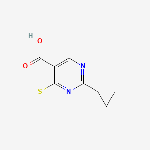 2-Cyclopropyl-4-methyl-6-(methylsulfanyl)pyrimidine-5-carboxylic acid