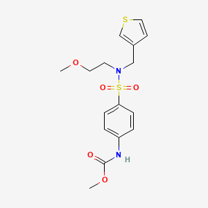 methyl (4-(N-(2-methoxyethyl)-N-(thiophen-3-ylmethyl)sulfamoyl)phenyl)carbamate